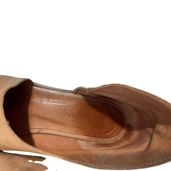 Free People Royale Flat Tan Leather Pointed Toe Slip On Shoes EU 38 US 7.5 - Picture 5 of 10